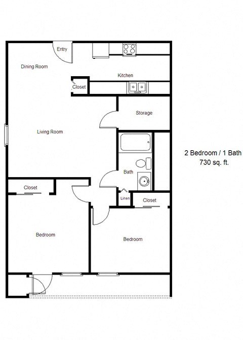 Seville_2 Bedroom Floor Plan